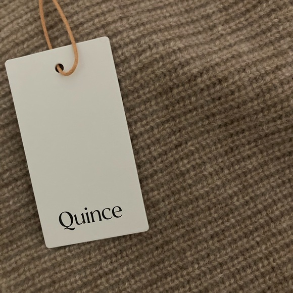 Quince Cashmere Ribbed Wrap - Beige - Picture 5 of 5